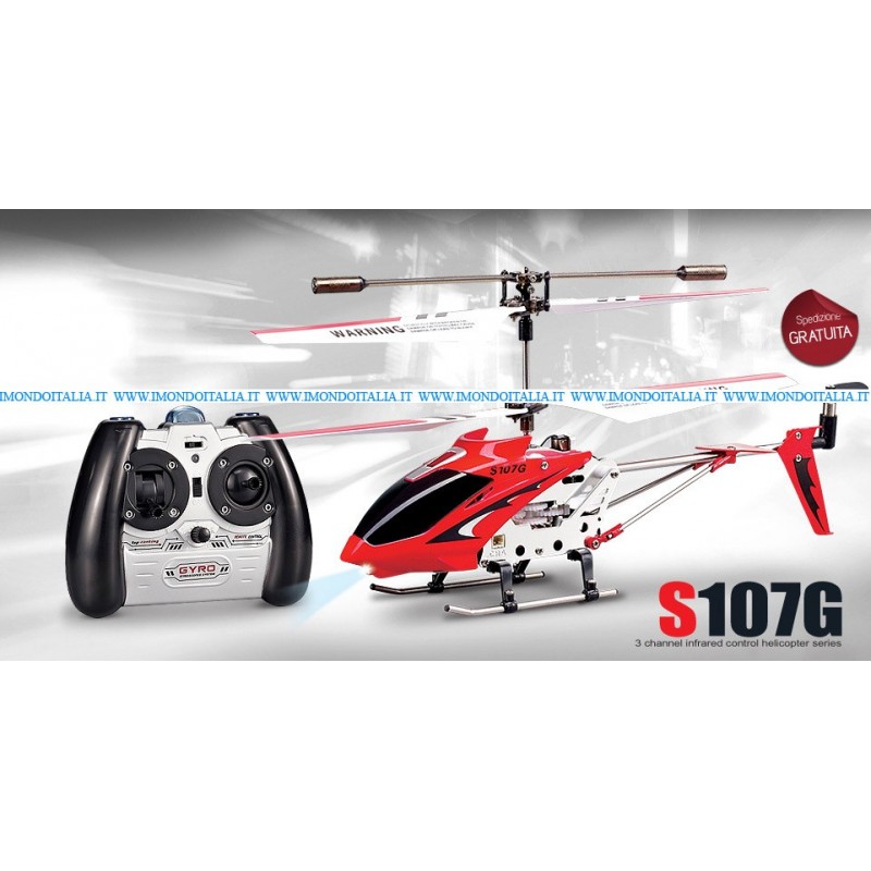 SPEDIZIONE GRATIS - Syma S107G Micro Elicottero 3 Canali con Giroscopio 