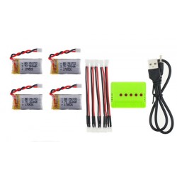 1S 3.7 V 260 mAh LiPo, Batteria per Eachine E010 JJRC H36 NIHUI NH010 GoolRC T36 RC Quadcopter Drone Ricambi