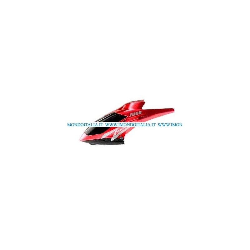 ZR Z008 Canopy (Red),  Rc Helicopter, Elicottero Rc,  Ricambi