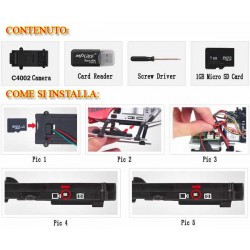 MJX Kit Completo di Telecamera in HD Micro SD 1Gb Chiavetta USB